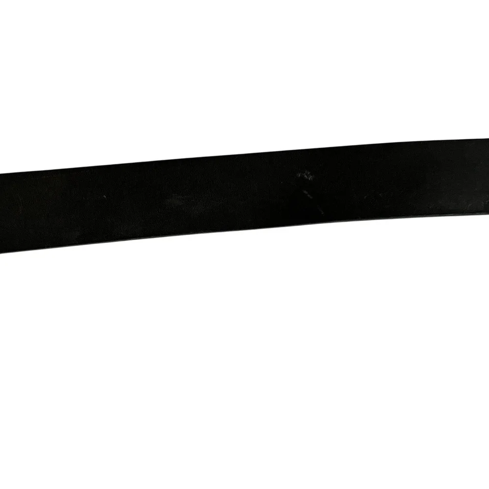 Columbia Men's Size‎ 44 / 110 Black Belt Genuine Leather Silver Buckle